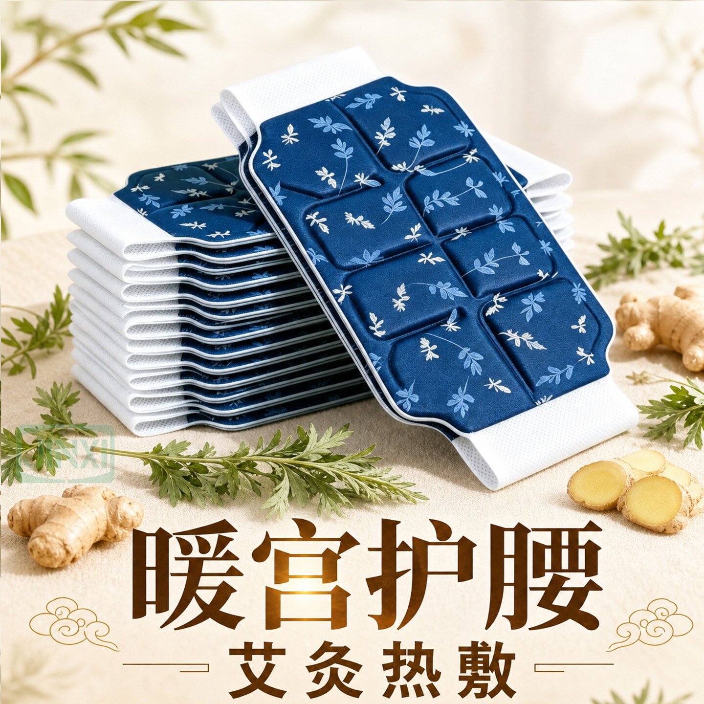 暖腰艾灸贴艾草热敷包暖腹腰部