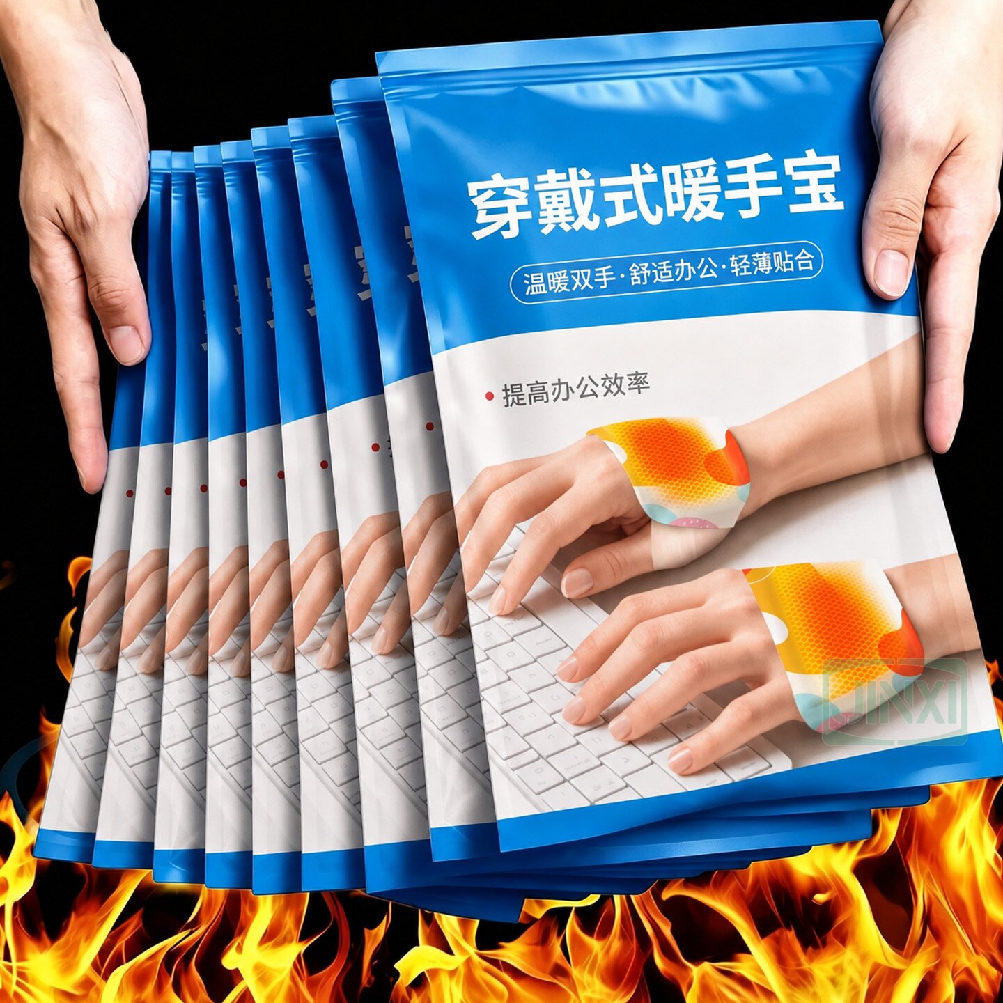 穿戴式自发热蒸汽暖手宝