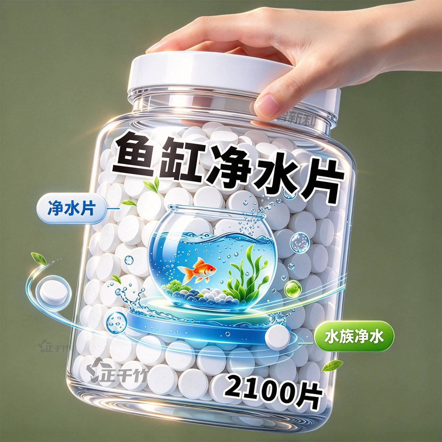一片净水-鱼儿欢乐游水清如镜
