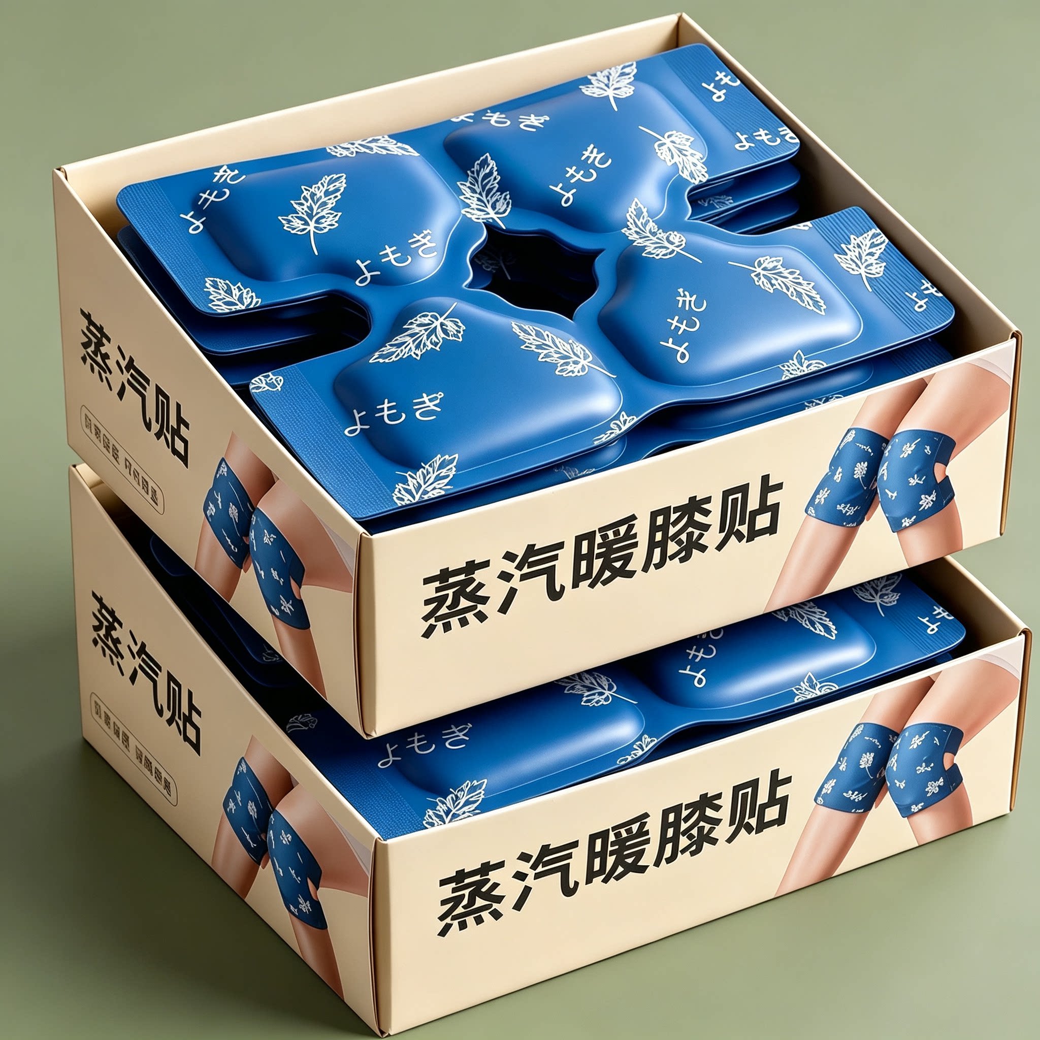 艾草热敷贴护膝氨糖软骨素关节保暖发热贴自发热暖膝盖贴老寒腿