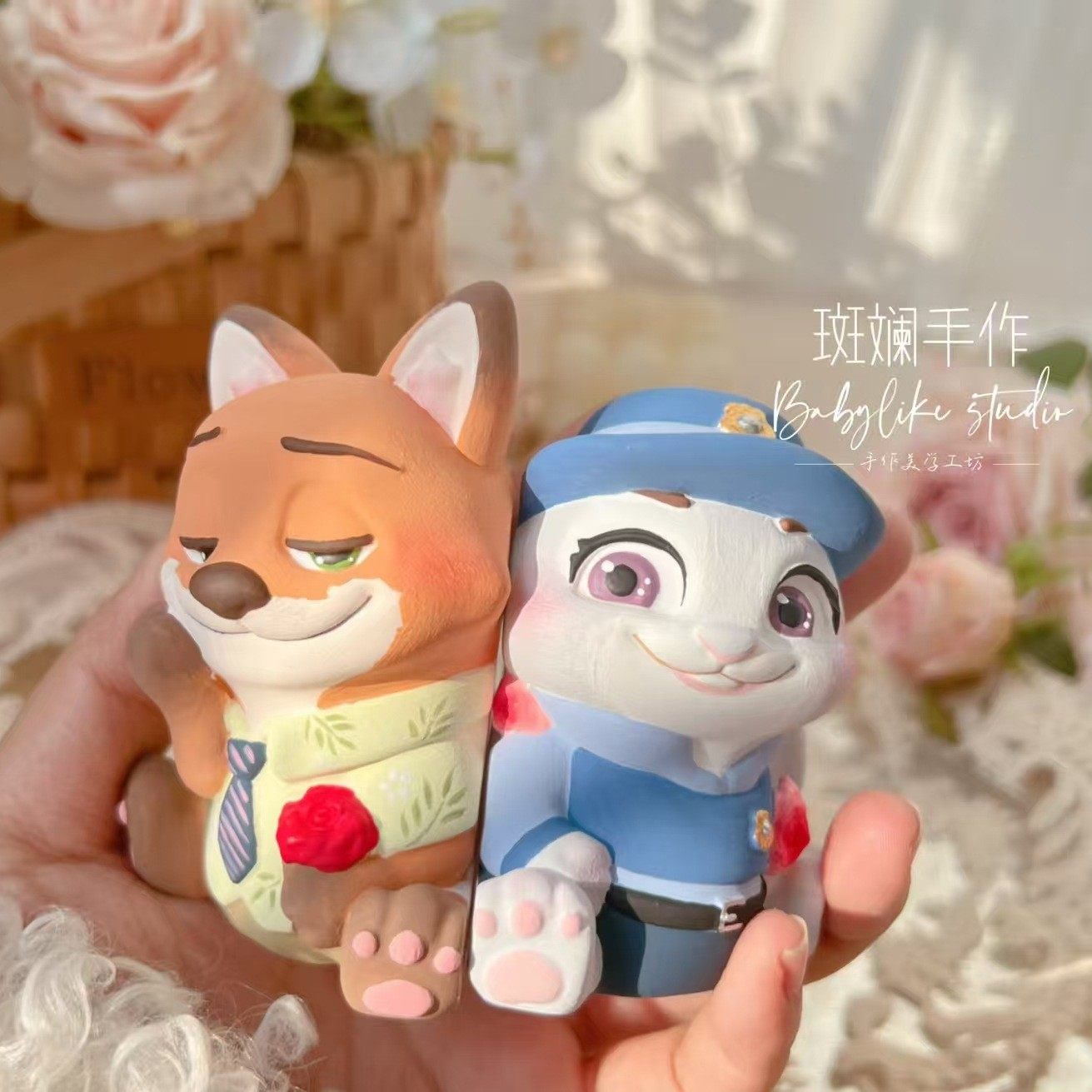 兔子警官尼克朱迪新品娃娃香薰石膏3D立体涂鸦涂色DIY手作融合,玩具/童车/益智/积木/模型,白模填色/模具彩绘/石膏娃娃,淘宝优惠券,粉丝福利购,淘宝优惠卷