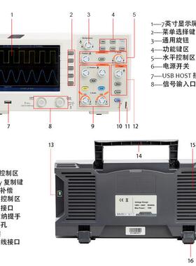 胜利仪器 VC1100s双通道示波器 数字示波器双通道200M数字示波器