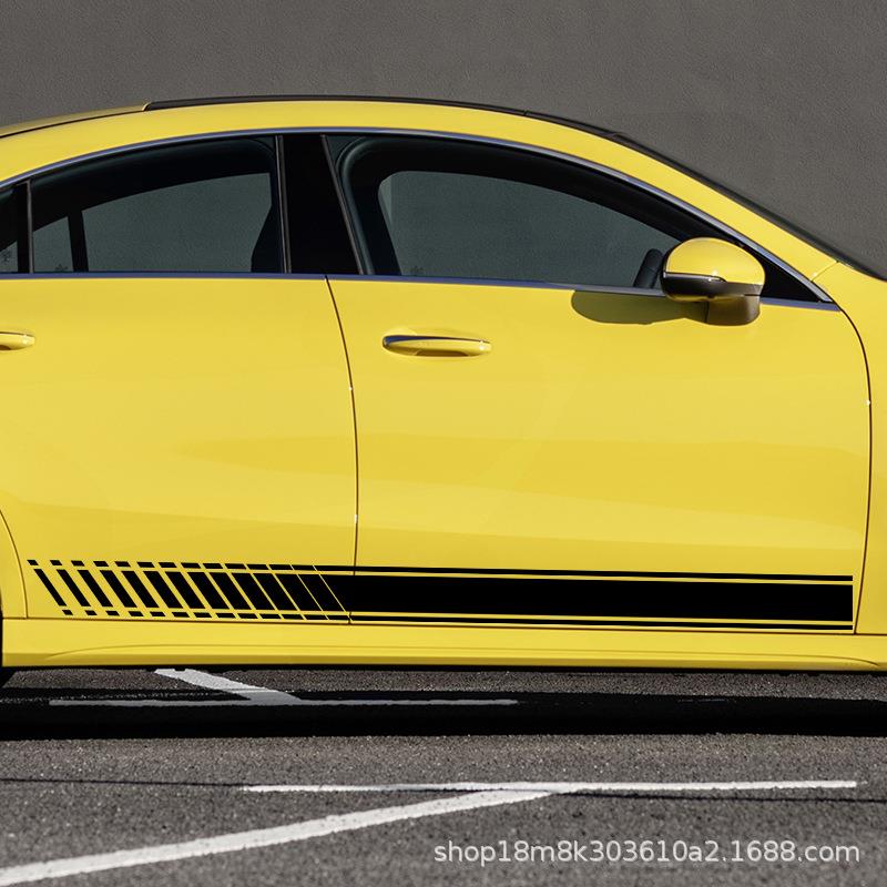 汽车贴纸整车身个性创意改装贴腰线全车贴车门划痕装饰拉花贴