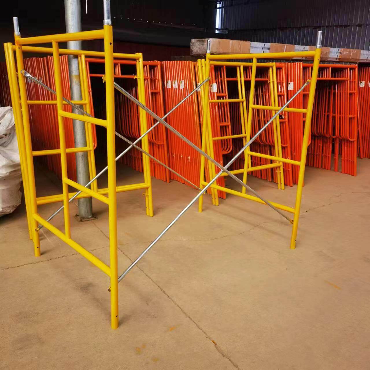 各种规格活动架带扶手梯形移动建筑快拆插盘盘扣式镀锌钢管脚手架