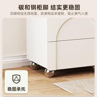 奶油风床头代柜家用卧室实木小型网红创意P363简现床收纳柜储物头