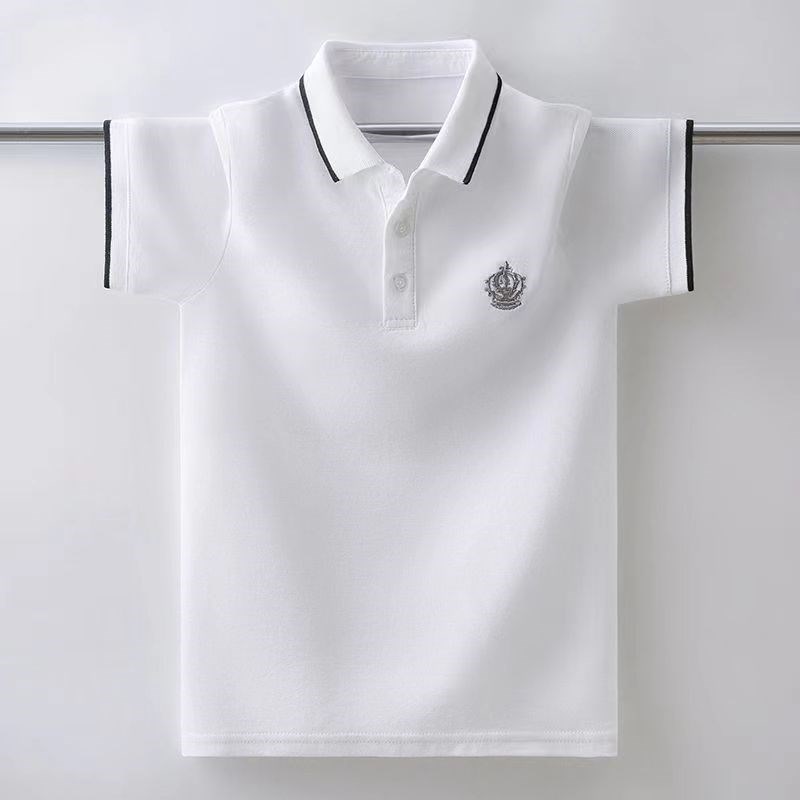 男童夏季POLO校服中大儿童短袖翻领学生女童夏Q季薄款T恤帅气上衣