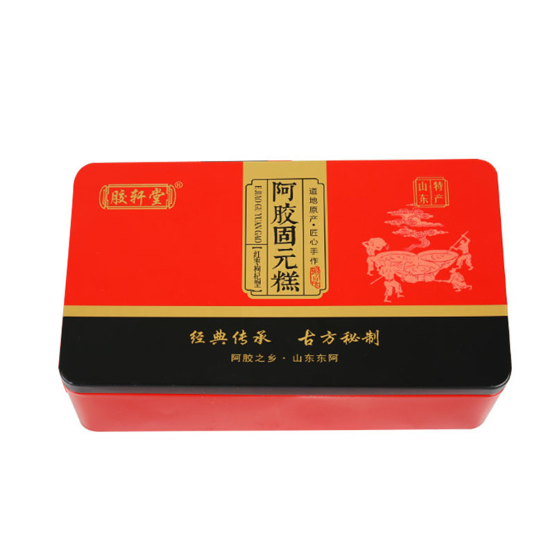 阿胶固元糕500g铁盒即食东阿女士型阿胶膏块片山东东阿礼盒阿胶糕