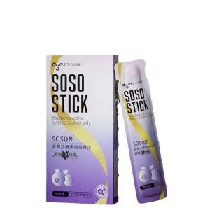 多燕瘦soso棒蓝莓味活酵素吸吸果冻披荆斩棘联名20g5条吸吸冻