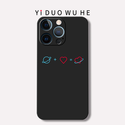 一朶午荷16iPhone15promax手机壳苹果14软7保护套8plus磨砂mini全包XR/13/12原创小众卡通清新