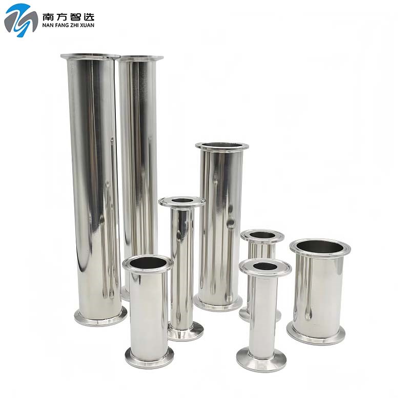 304不锈钢快装直管卡盘接头卫生级管件卡箍式快速连接器法兰端头