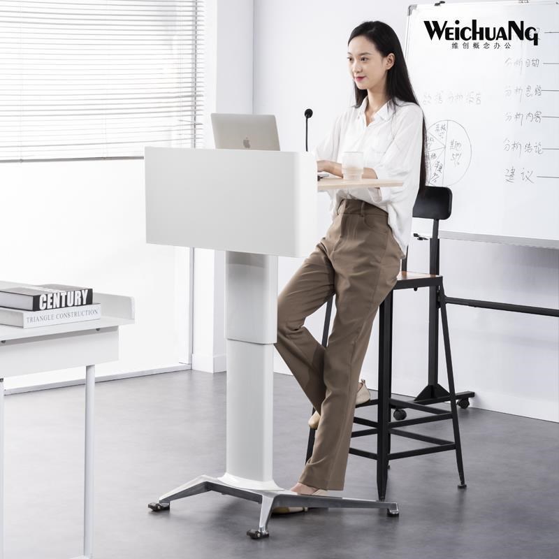 可移动演讲台教室会议室培训简约主持台接待台迎宾台发言台讲台桌