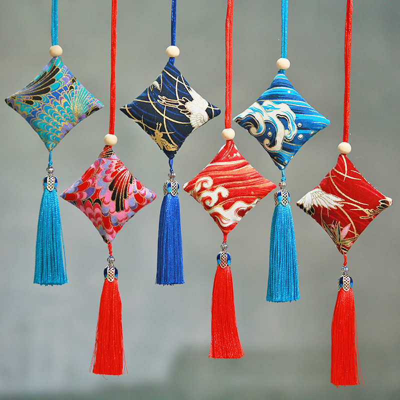 端午手工香囊diy材料包驱蚊艾草薰衣草中国风香包汉服随身挂饰