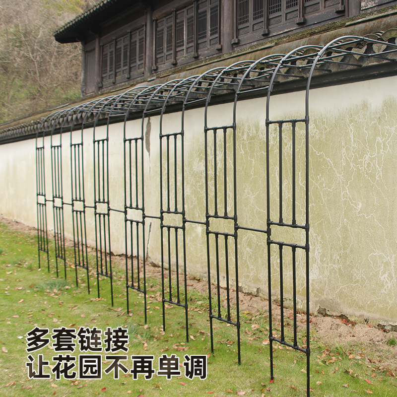 半边拱门花架葡萄架庭院花园拱形支撑杆爬藤支架攀爬架园艺爬藤架