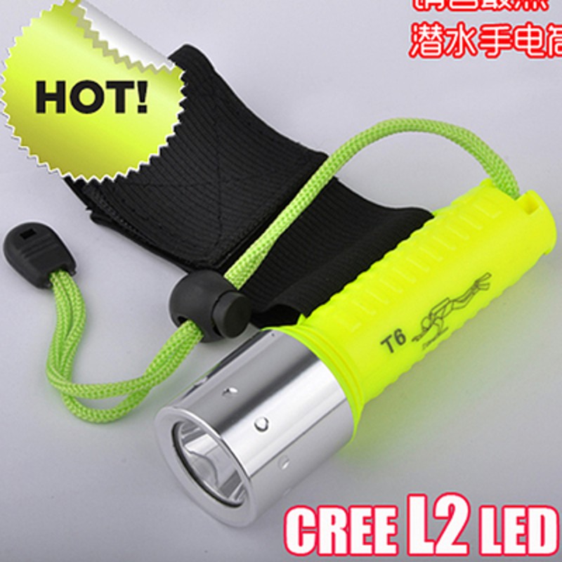 LED大功率潜水照明灯设备 户外夜间探照防水T6灯珠赶海照射手电筒