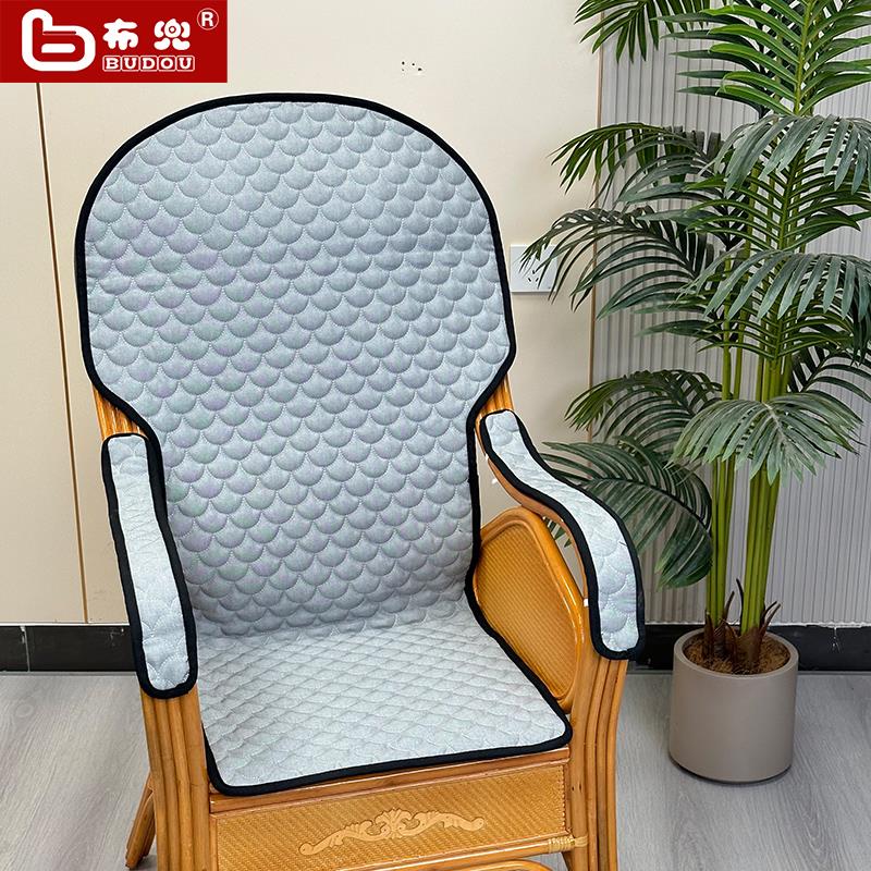 四季麻藤椅坐垫连靠背一体椅垫藤椅靠垫套罩藤椅套加厚椅子坐垫套