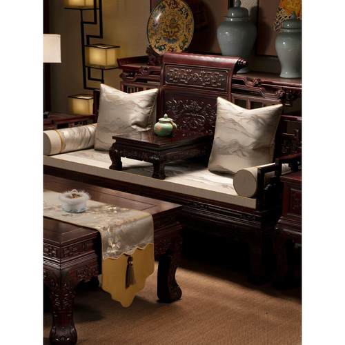 中式罗汉床沙发垫红木坐垫防滑垫子实木飘窗垫通用海绵乳胶定制