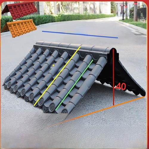 古董一体式中国风60双面门砖展馆装饰Pp树脂超大双边瓦