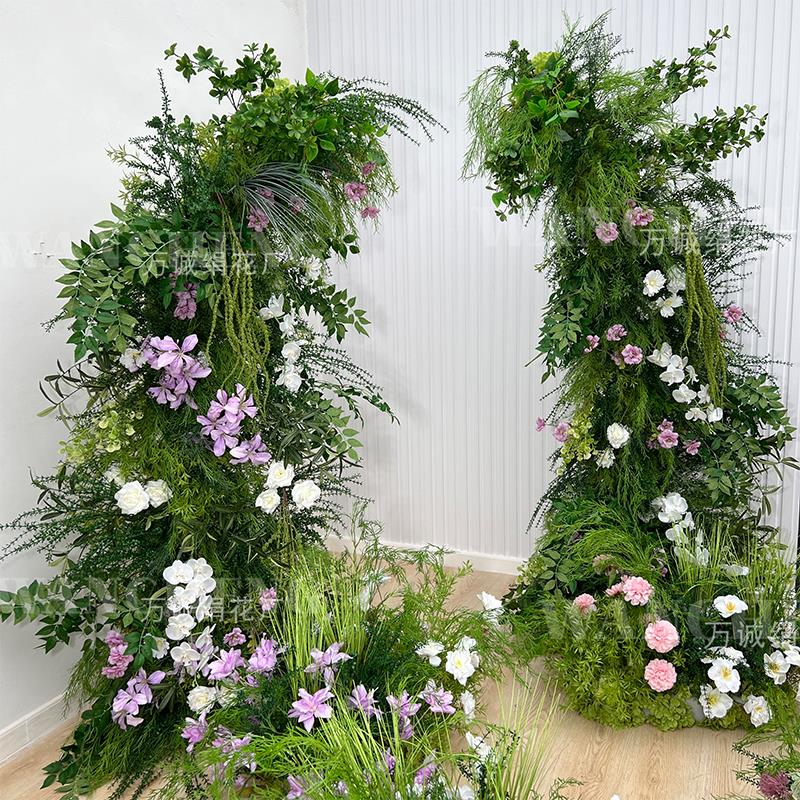 新款森系背景婚庆装饰花莫奈订婚布置花门造景摄影橱窗网红打卡地