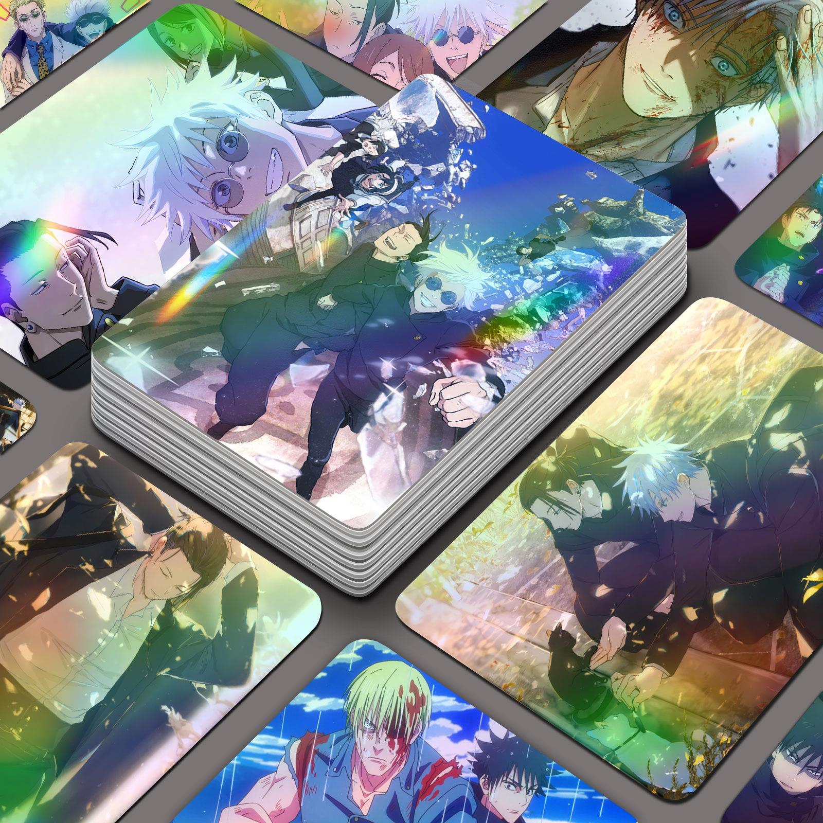 咒术回战镭射小卡55张五条悟虎杖悠仁动漫周边拍立得小卡LOMO卡片