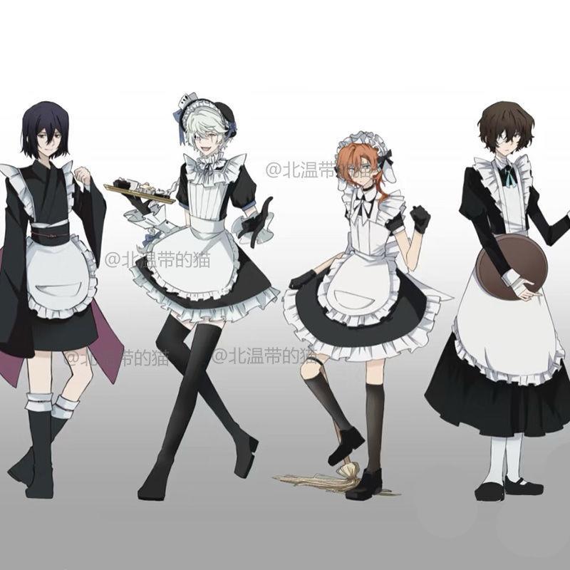 文豪野犬周边可爱女仆装太宰治中原中也精美亚克力立牌高颜值摆件