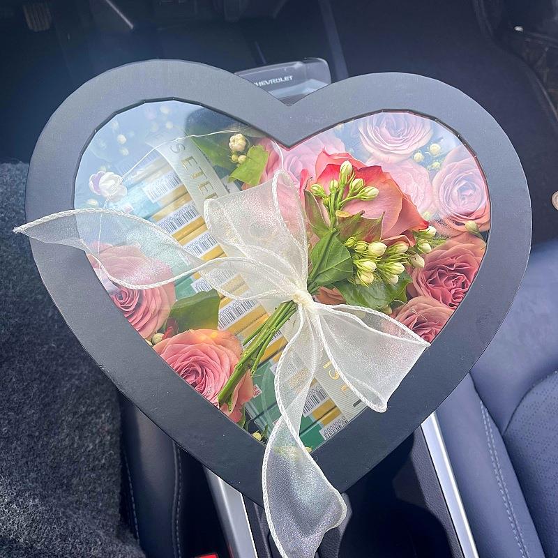 苏醒玫瑰花情人节礼盒高档入冬四盒件套礼品包装盒有钱花圣诞花盒