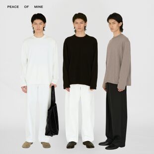 HAYES | 山羊绒有机棉混纺毛纱小圆领打底长袖衬