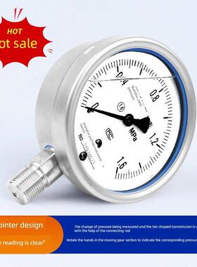 Y100BF YN100BF 不锈钢耐震压力表 304高温氨用 上海普时达