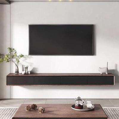 全实木壁挂电视柜悬空主卧窄款超薄悬挂式小户型悬浮房间上墙挂柜