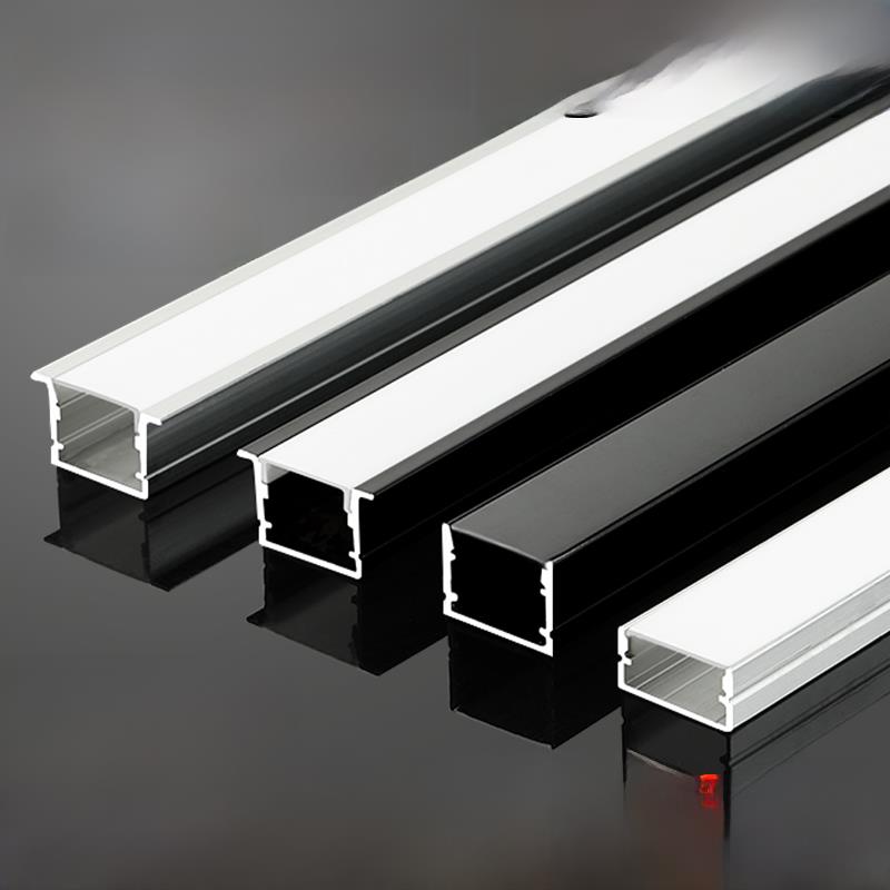 铝合金u型线性灯槽式铝槽灯，槽式隐藏卡槽表面贴装嵌入式线性灯
