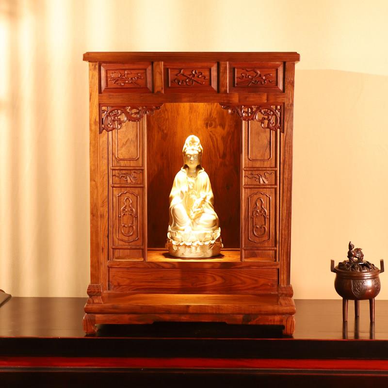 新中式实木佛龛柜可挂墙家用香案神位佛堂供桌观音财神爷供奉座