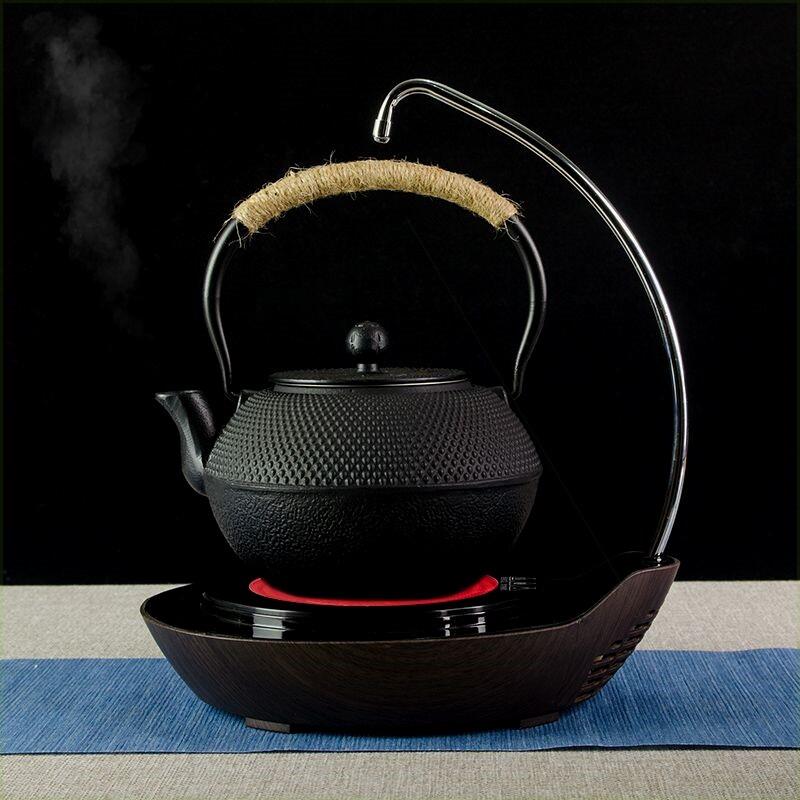 铁壶黑晶炉泡茶炉全自动上水电陶炉煮茶器纯手工茶壶黑晶炉茶具套