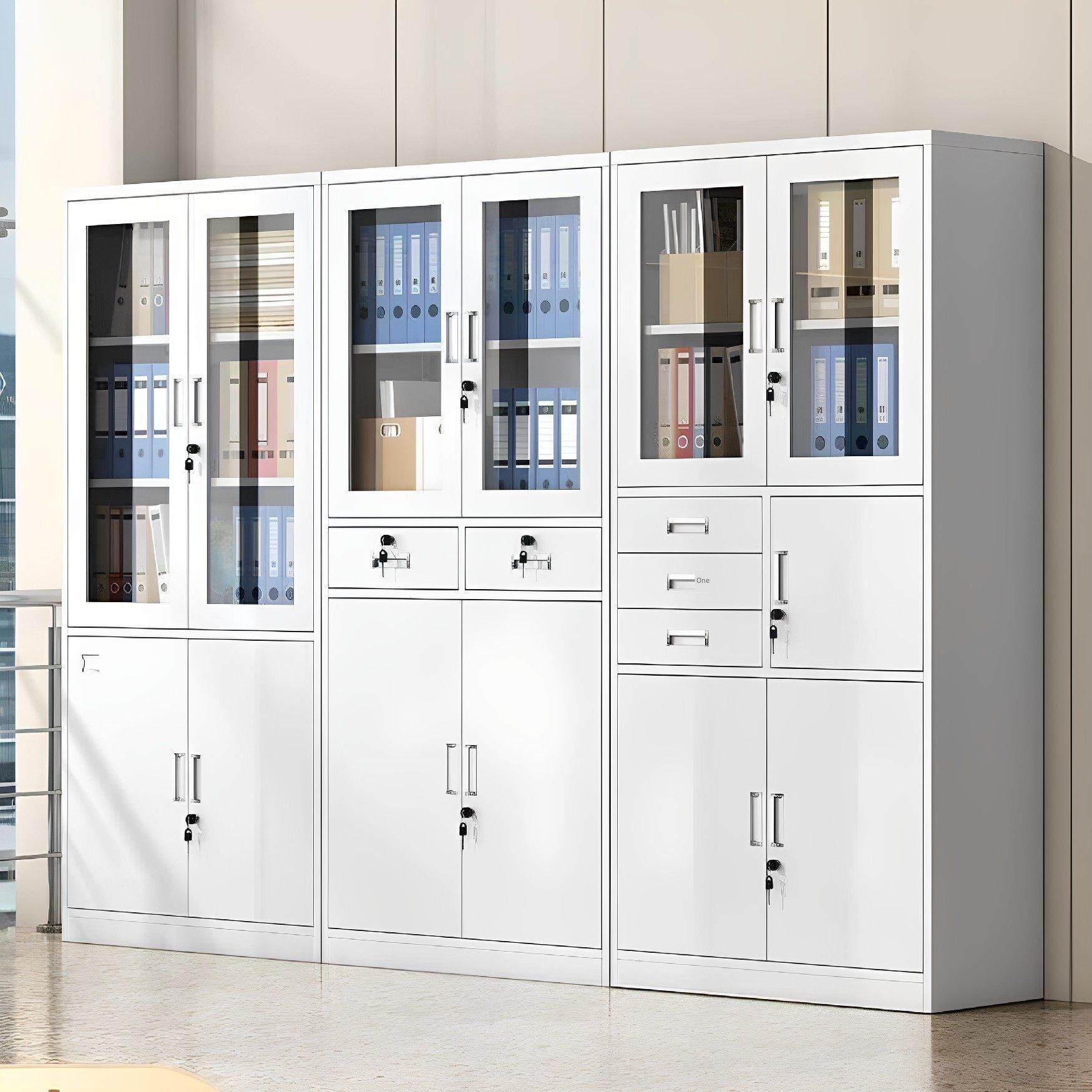 铁制文件柜办公室钢制数据文件柜带锁抽屉书柜定制工具柜储物柜