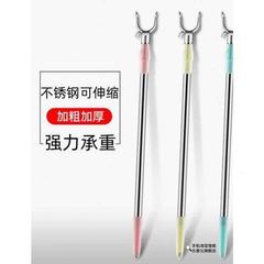 铝合金撑衣杆家用衣柜多功能可伸缩不锈钢晾晒收取加长杆学生宿舍