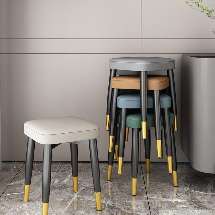 家用可叠放方凳乳胶板凳现代简约餐桌轻奢凳子创意椅子客厅小矮凳