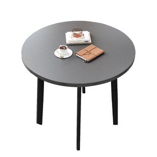 北欧简约小圆桌公寓小户型家用长方餐桌商用奶茶店接待桌子洽谈桌