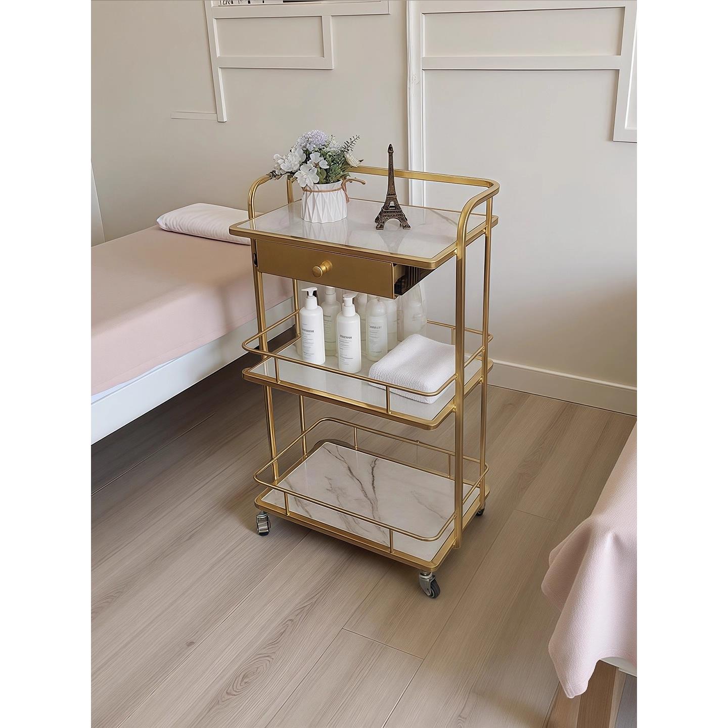 美容仪器推车带抽屉美容院专用小推车移动手推工具车置物架子整装