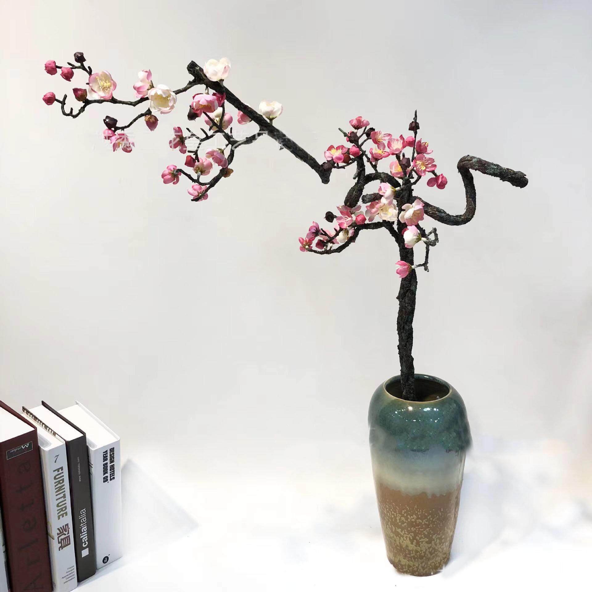 梅花 仿真傲骨大枝梅花 摄影师道具家居装饰 干支梅花仿真桃花枝