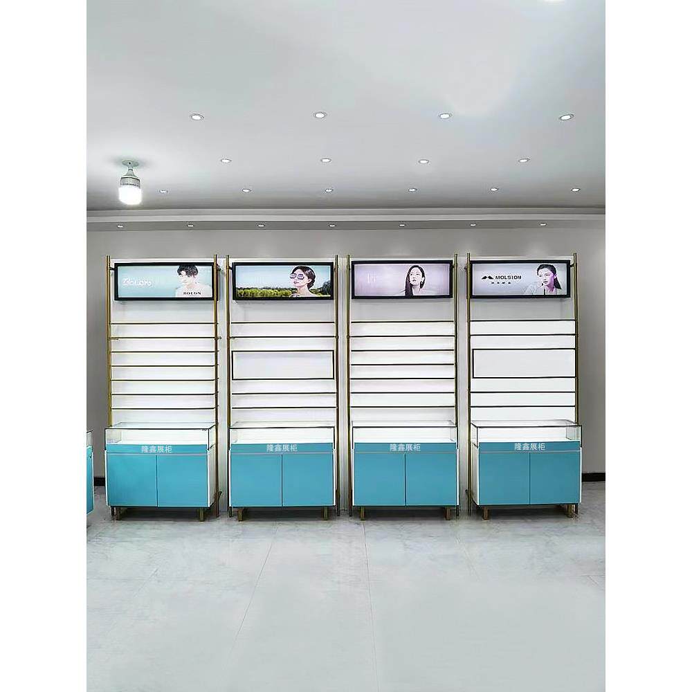 烤漆眼镜柜台立式陈列柜子整店定制多层格子太阳眼镜店展示柜货架