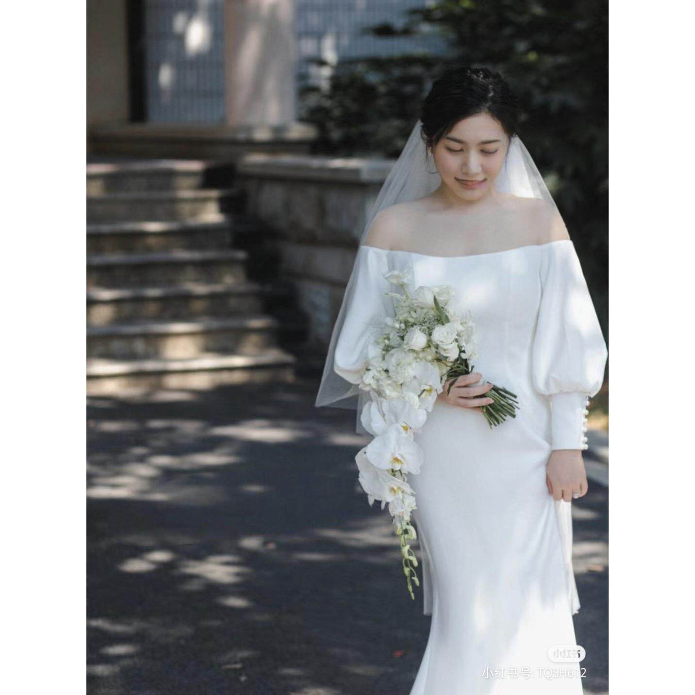 仿真花马蹄莲水滴手捧花新娘结婚拍照影楼摄婚礼影假花领证花束
