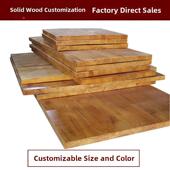 实木吧台板定制异形飘窗板松木老榆木白蜡木原木办公桌板餐桌面板