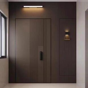 简约风铸铝门一门一景子母社区入户别墅大门防爆防盗单门铜门定制