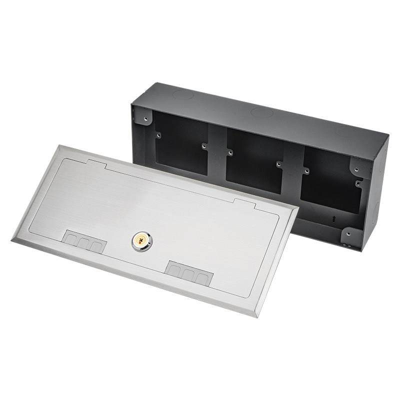 gj银行暗装防护盒嵌入式刚性保护罩86带锁超薄不锈钢开启式地插座,电子/电工,地插,淘宝优惠券,粉丝福利购,淘宝优惠卷