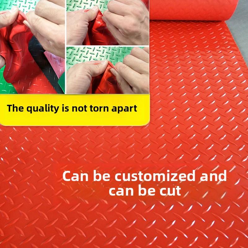 牛津耐磨防滑垫塑料地毯商业厨房浴室车间防水橡胶耐磨Pvc地板垫