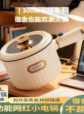 宿舍不插电电煮锅小型小功率300w泡面电煮锅煮方便面小锅寝室200w