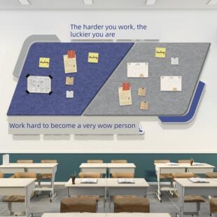 班级文化布局公告板荣誉榜毛毡板墙贴纸学生风格照片展示墙装饰