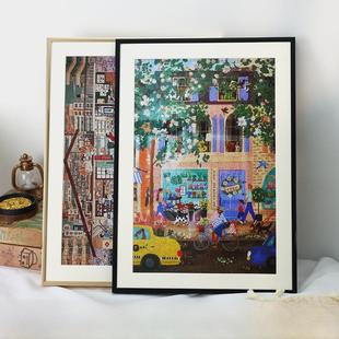 加里森春街城市灯1000件500冬季灯拼图框架墙挂圣诞夜圣诞框架