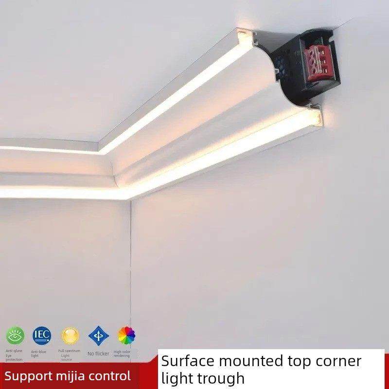 明装洗墙灯带回光石膏免吊顶反光灯槽客厅室内顶角线灯洗顶线灯,家装灯饰光源,室内LED灯带,淘宝优惠券,粉丝福利购,淘宝优惠卷