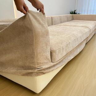 豆腐块2024新款一体式沙发套罩全包罩四季通用款坐垫靠垫套可定制