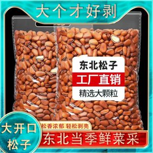 东北松子罐装大颗粒开口原味250g新货坚果干果休闲即食干货礼盒