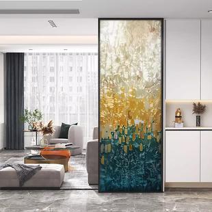 夹丝珐琅彩手工雕刻隔断屏风墙轻奢高端立线艺术玻璃定制钢化透光